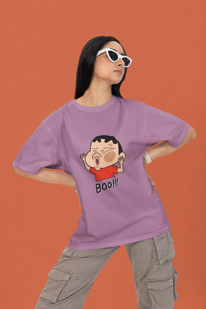 Boo!!! | Shinchan | Dropped Sleeve Unisex Tee