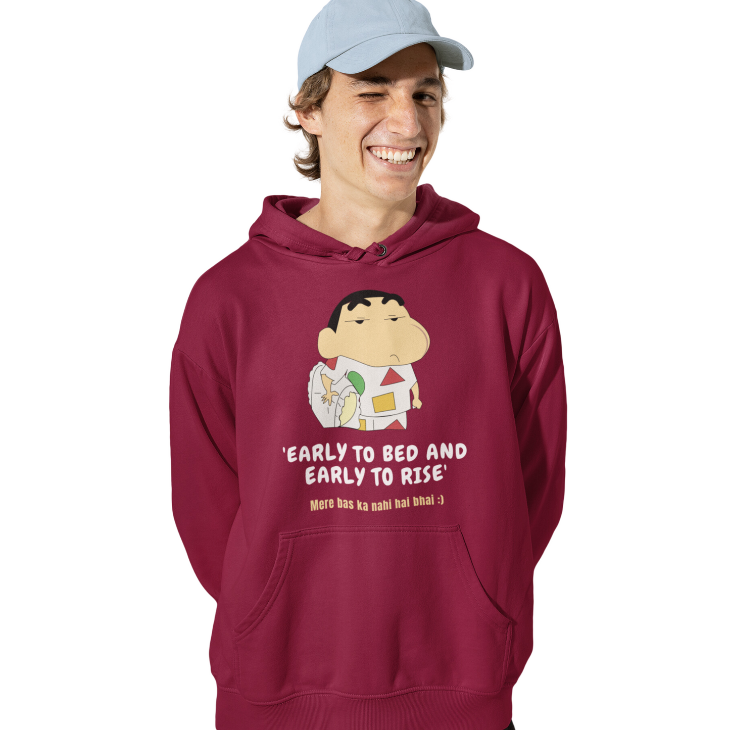 Early to bed early to rise shinchan | Premium Unisex Winter Hoodie