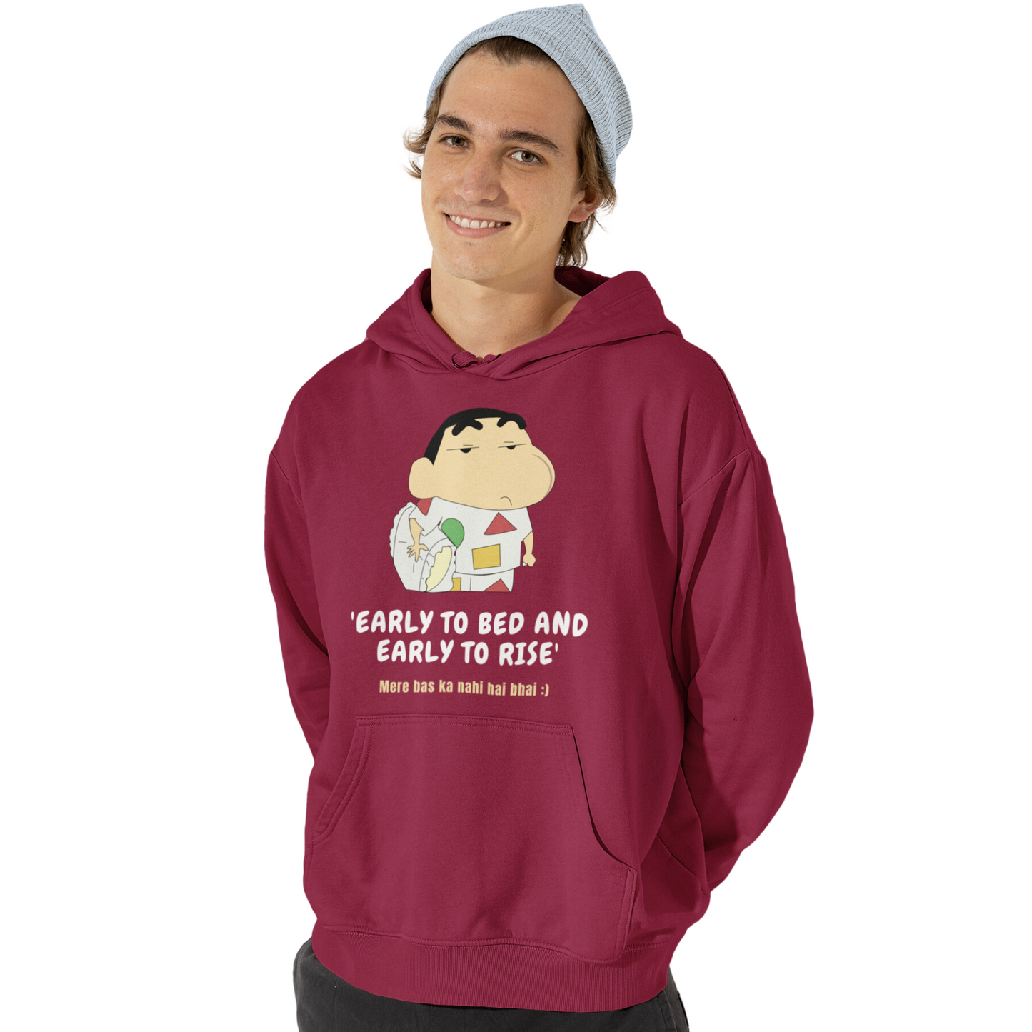Early to bed early to rise shinchan | Premium Unisex Winter Hoodie