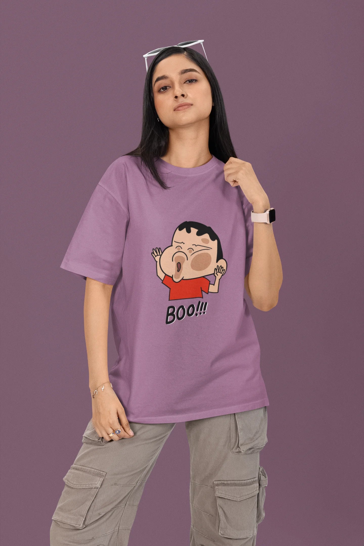 Boo!!! | Shinchan | Dropped Sleeve Unisex Tee