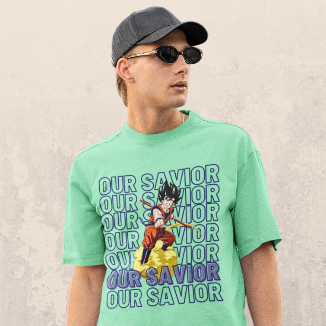 Our Saviours |  Dragon Ball Z | Dropped Sleeve Unisex Tee | Broke Memers