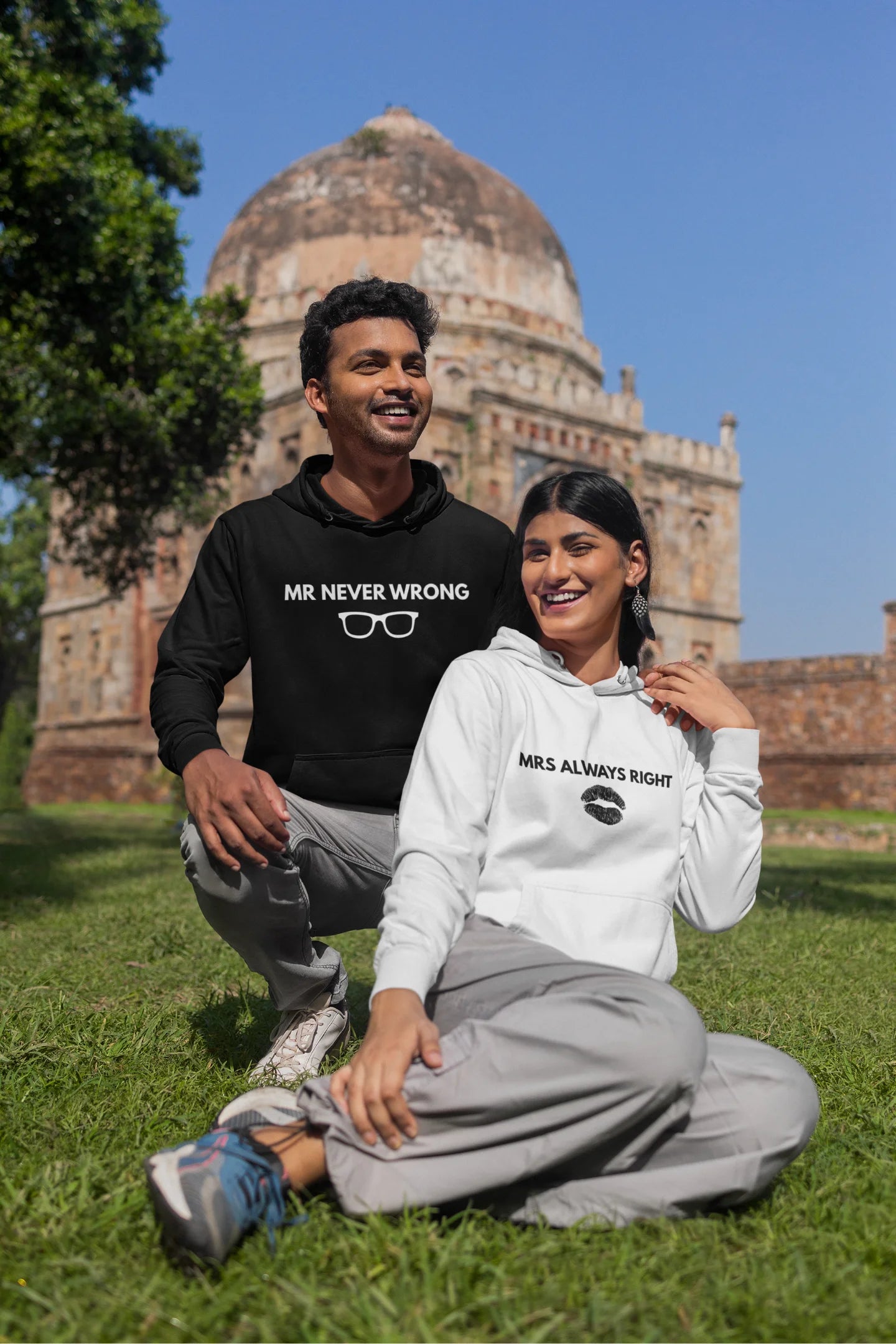 Mr Never Wrong and Mrs Always Right | Lovey Dovey | Premium Unisex Winter Hoodies