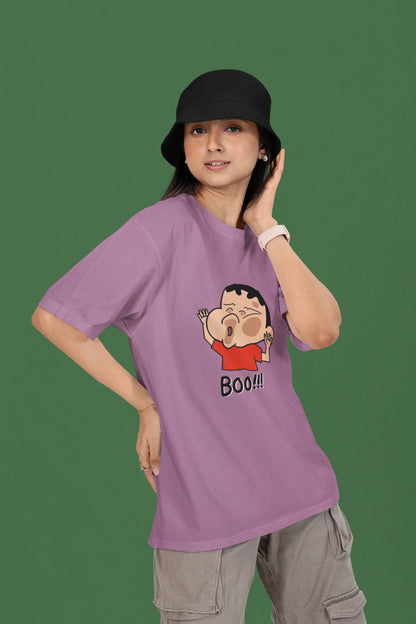 Boo!!! | Shinchan | Dropped Sleeve Unisex Tee