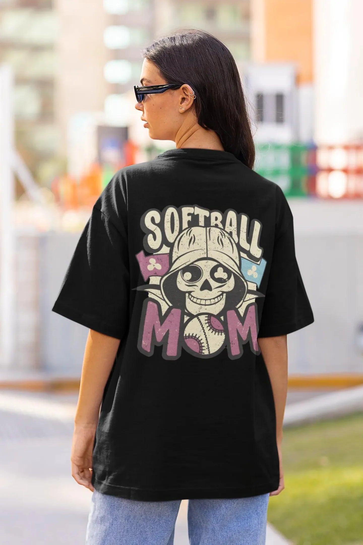 Soft Mom Ball | Typography | Dropped Sleeve Unisex Tee