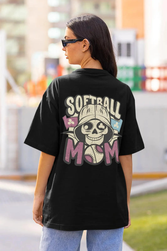 Soft Mom Ball | Typography | Dropped Sleeve Unisex Tee
