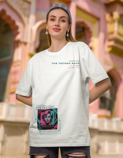 The Techno | Techno Rave | Dropped Sleeve Unisex T-Shirt
