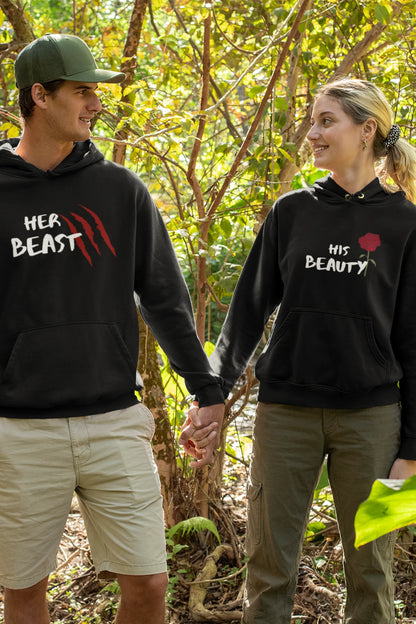 Beauty and Beast | Lovey Dovey | Premium Unisex Winter Hoodies