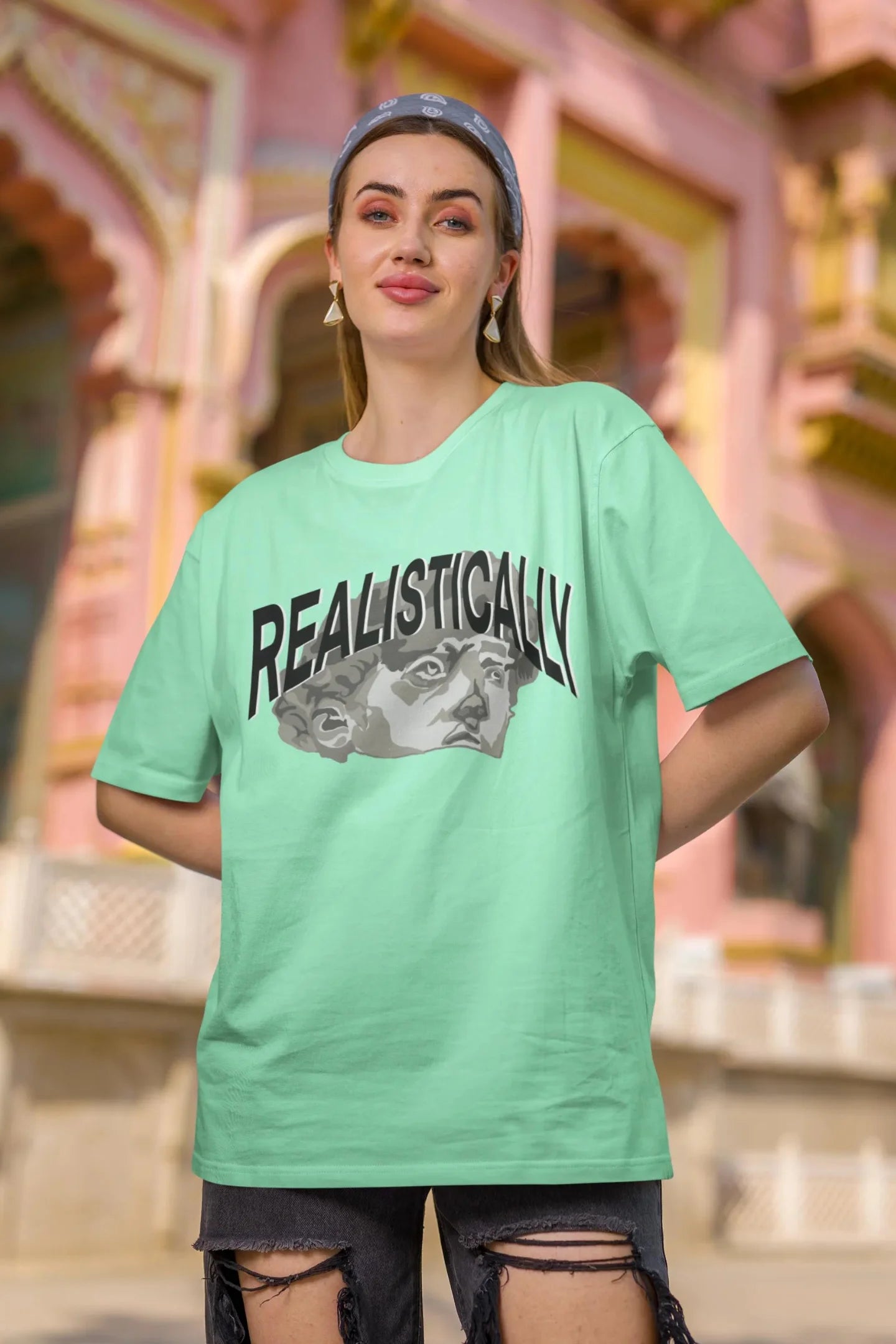 Greekish | Typography | Dropped Sleeve Unisex Tee