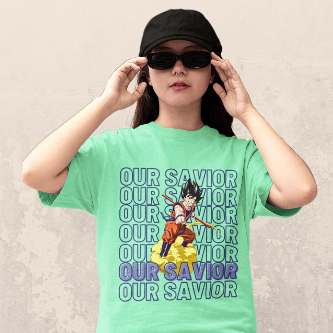 Our Saviours |  Dragon Ball Z | Dropped Sleeve Unisex Tee | Broke Memers