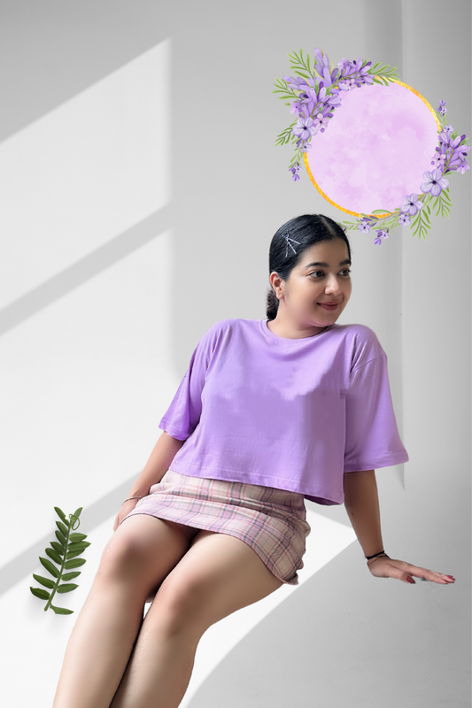 Plain Solid | Premium Oversized Crop Top | Broke Memers