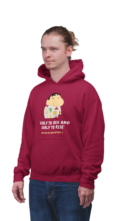 Early to bed early to rise shinchan | Premium Unisex Winter Hoodie