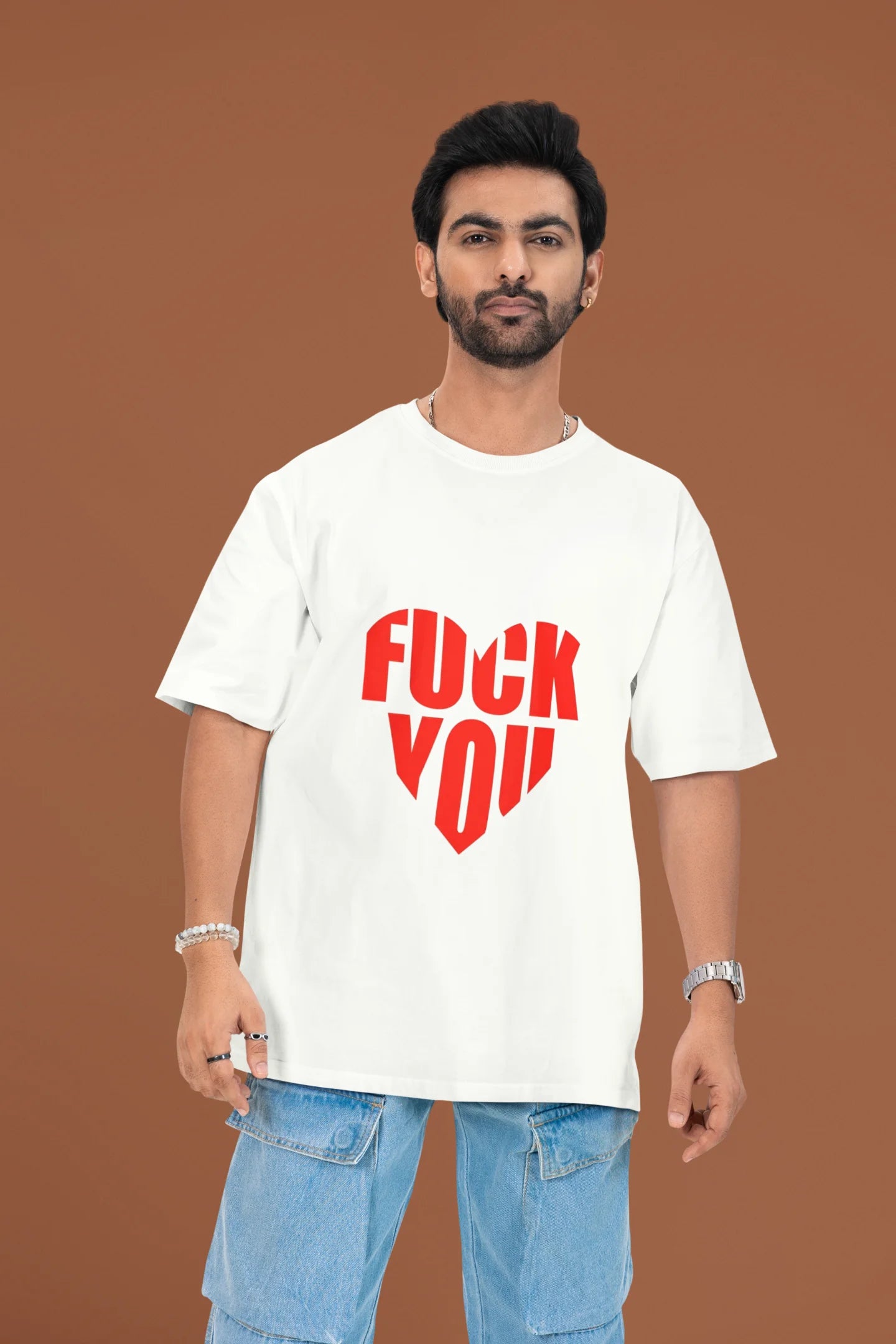 F**k You | Anti Valentine | Premium Oversized Half Sleeve Unisex T-Shirt