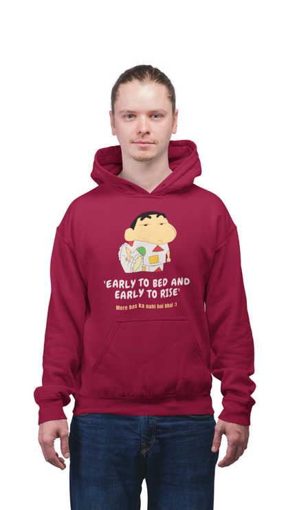 Early to bed early to rise shinchan | Premium Unisex Winter Hoodie