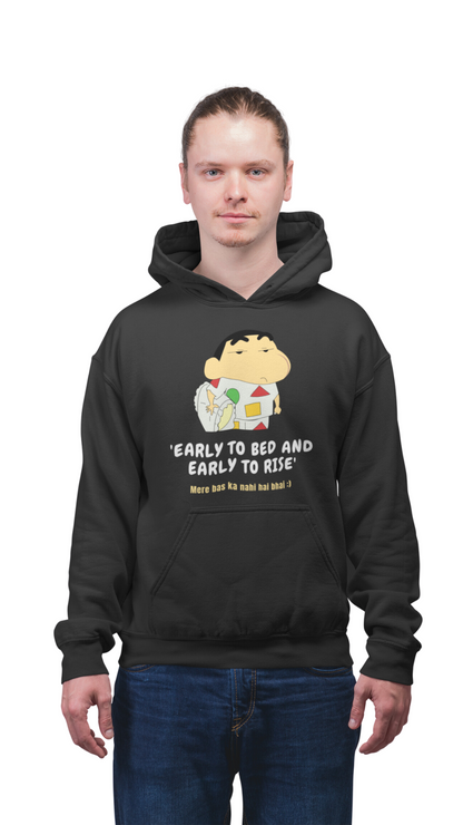 Early to bed early to rise shinchan | Premium Unisex Winter Hoodie