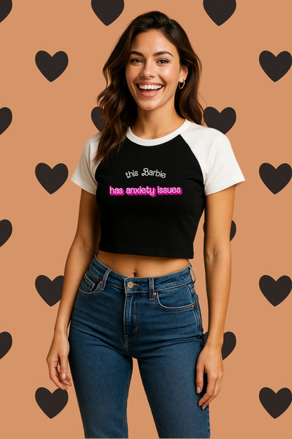 Anxiety Issue | Shaw tees | Slim Fit Crop Top