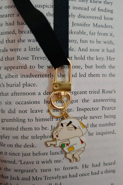 First view of a keychain featuring a mischievous Shinchan design. Perfect for Shinchan fans.