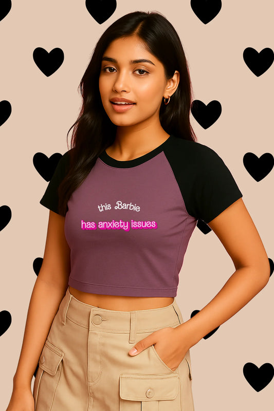 Anxiety Issue | Shaw tees | Slim Fit Crop Top