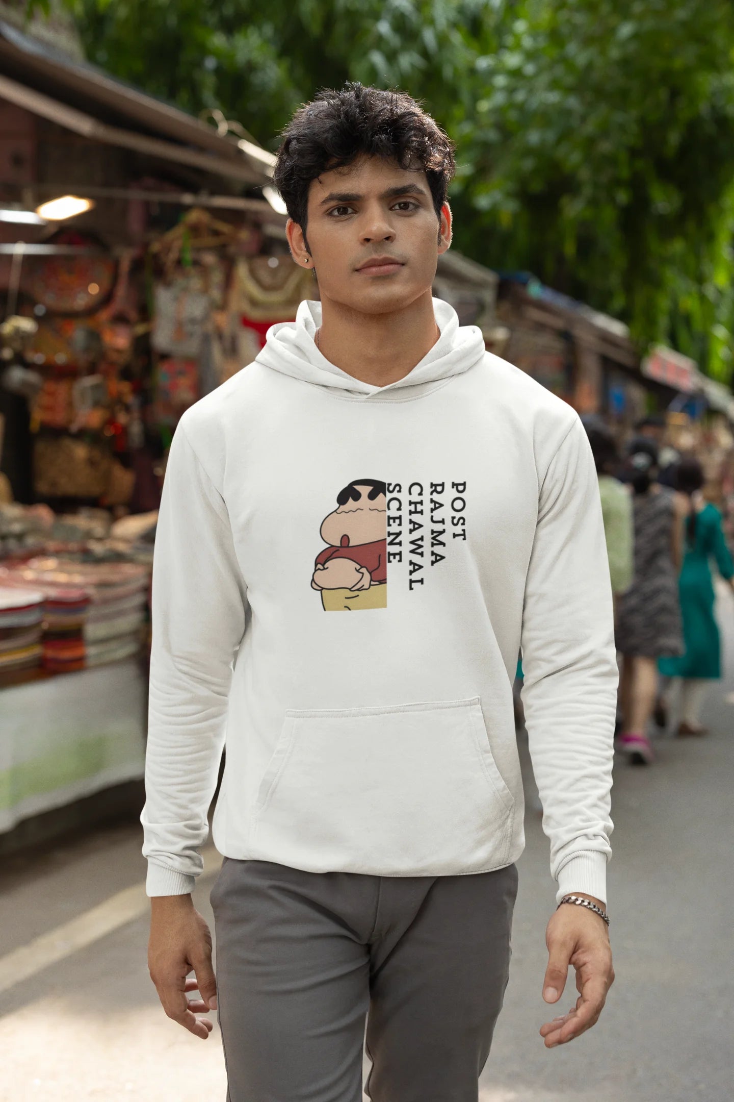 Post Rajma Chawal Scene | Shinchan | Premium Unisex Winter Hoodie