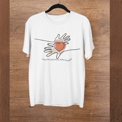 Million Feelings, Zero Words | Premium Unisex Half Sleeve T-shirt