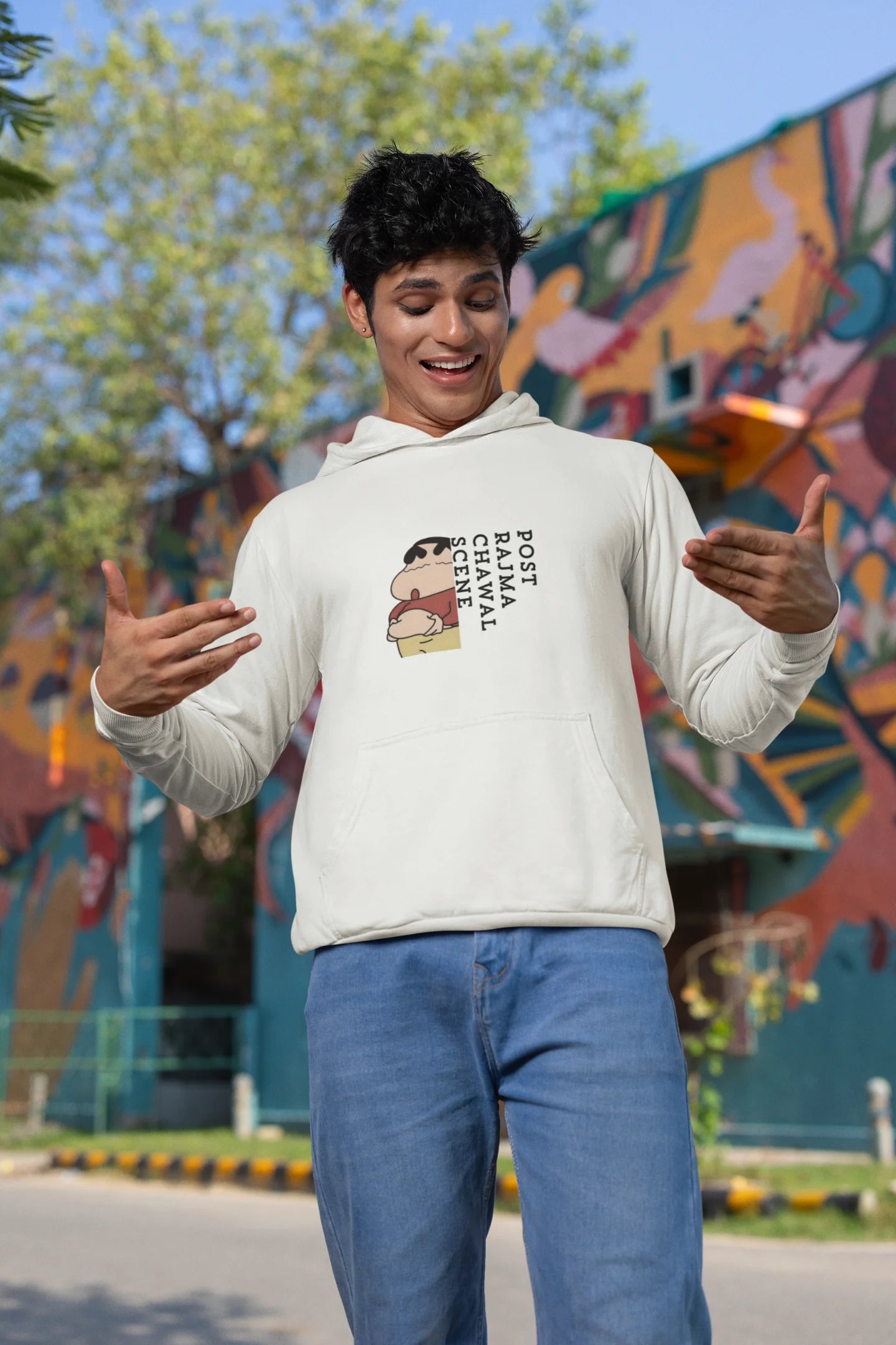 Post Rajma Chawal Scene | Shinchan | Premium Unisex Winter Hoodie