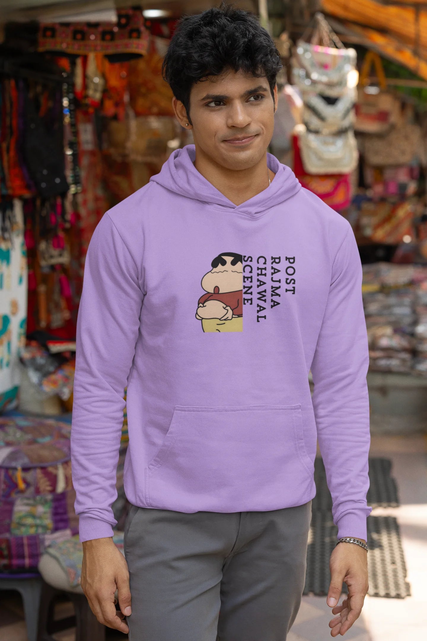 Post Rajma Chawal Scene | Shinchan | Premium Unisex Winter Hoodie