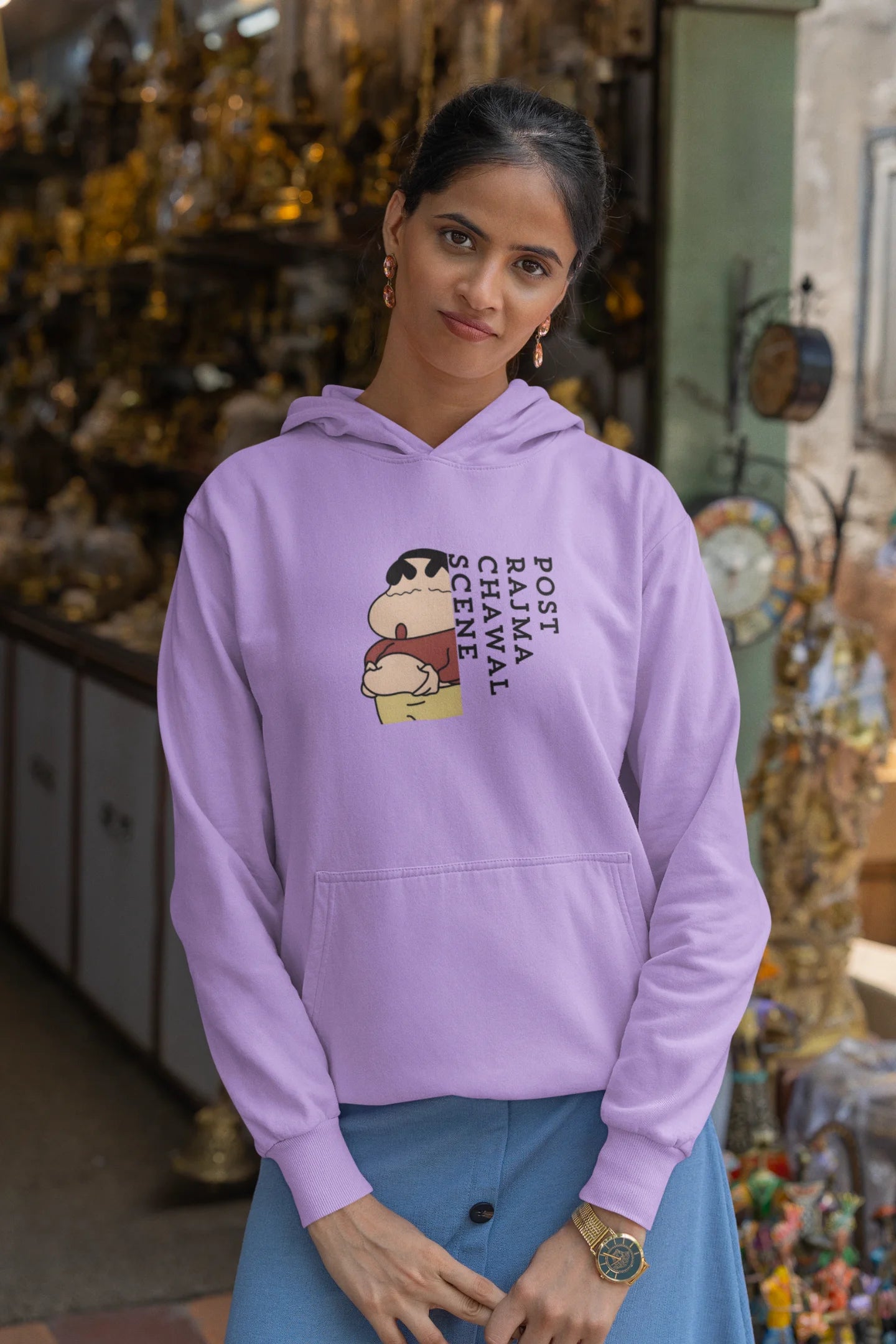 Post Rajma Chawal Scene | Shinchan | Premium Unisex Winter Hoodie