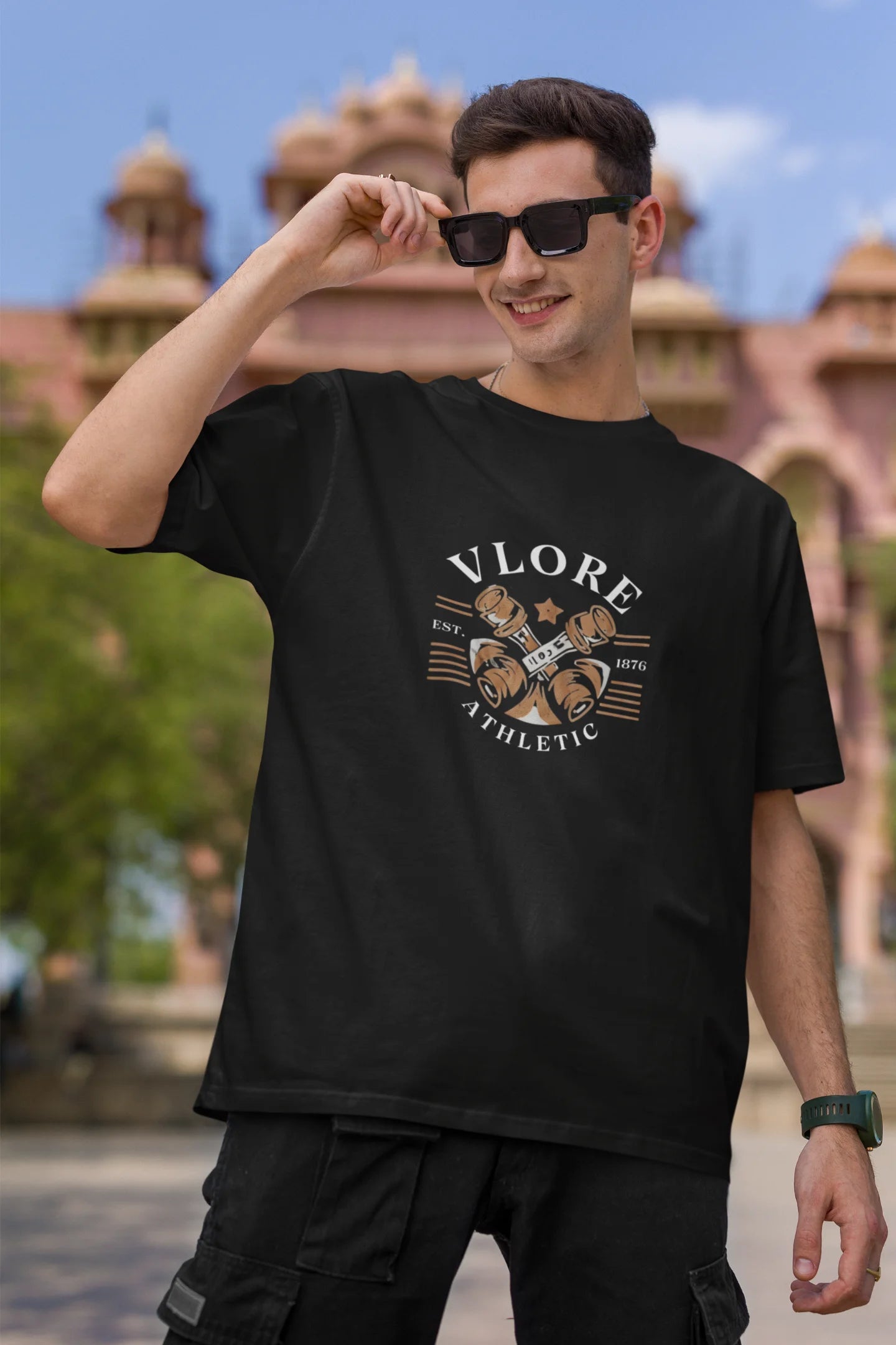 Vlore Athletics  | Retro Theme | Dropped Sleeve Unisex Tee