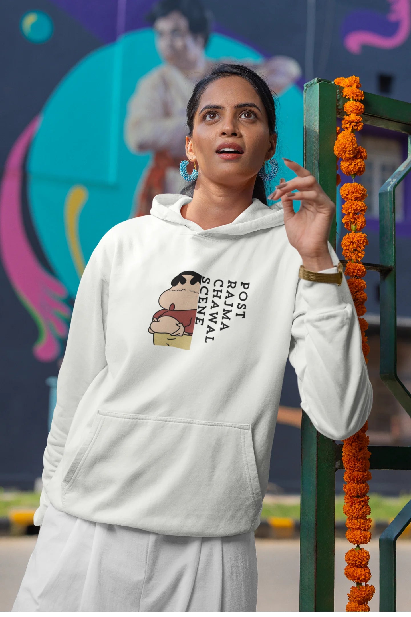 Post Rajma Chawal Scene | Shinchan | Premium Unisex Winter Hoodie