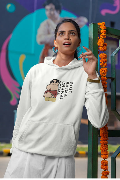Post Rajma Chawal Scene | Shinchan | Premium Unisex Winter Hoodie