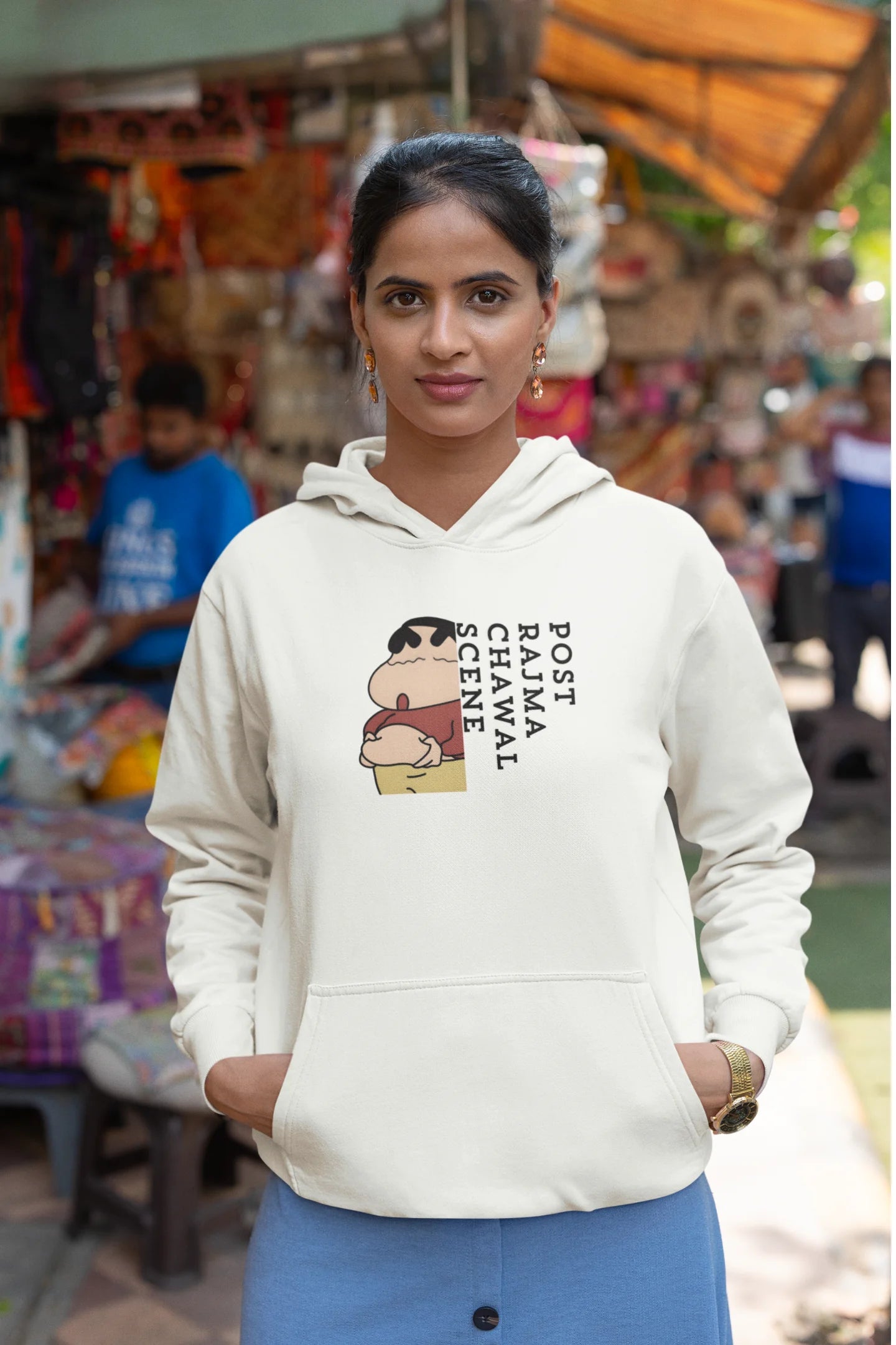 Post Rajma Chawal Scene | Shinchan | Premium Unisex Winter Hoodie