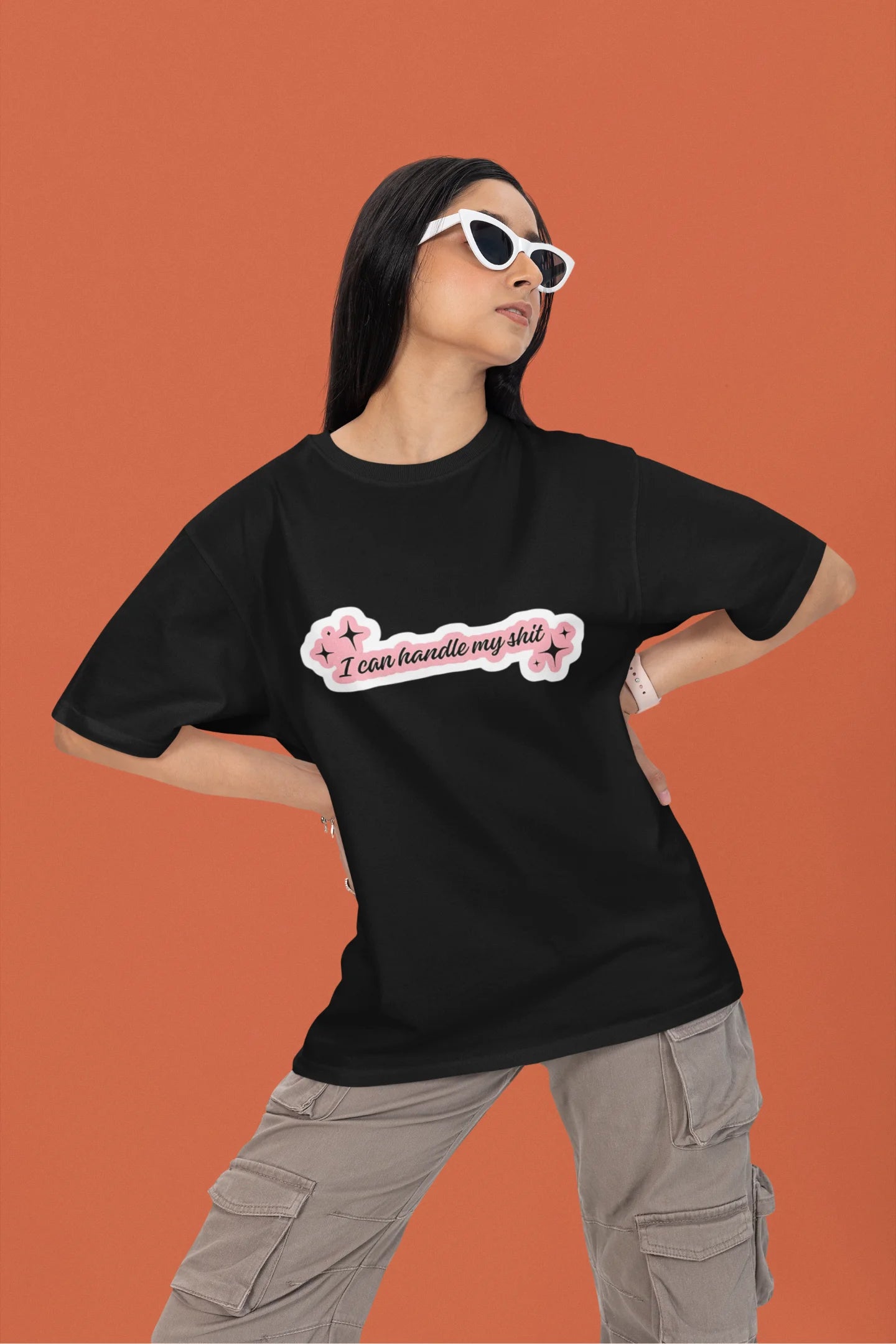 I can handle my shit | T.S | Dropped Sleeve Unisex Tee