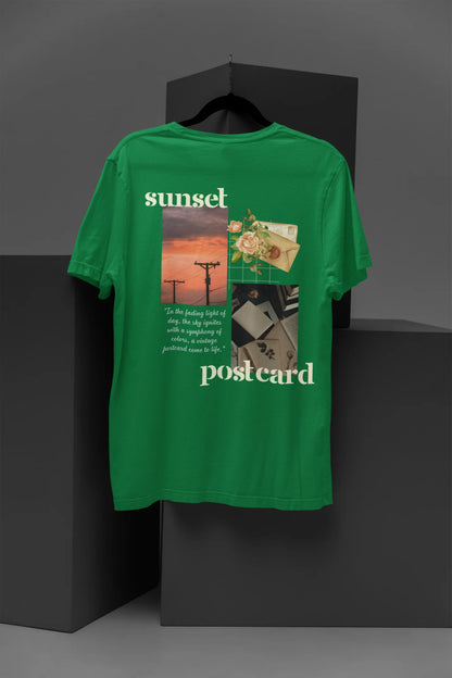 Sunset Postcard | Aesthetic | Dropped Sleeve Unisex Tee