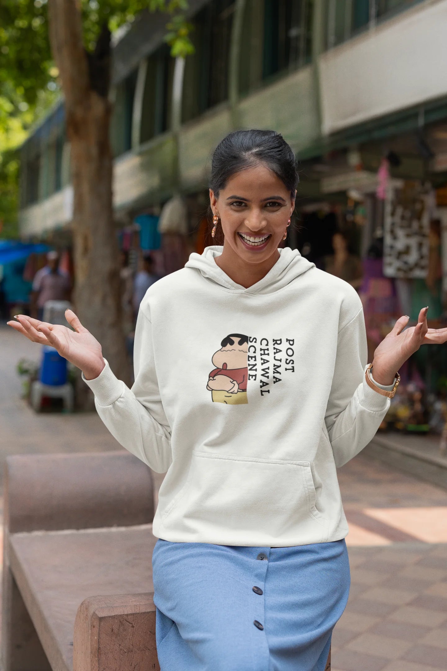 Post Rajma Chawal Scene | Shinchan | Premium Unisex Winter Hoodie