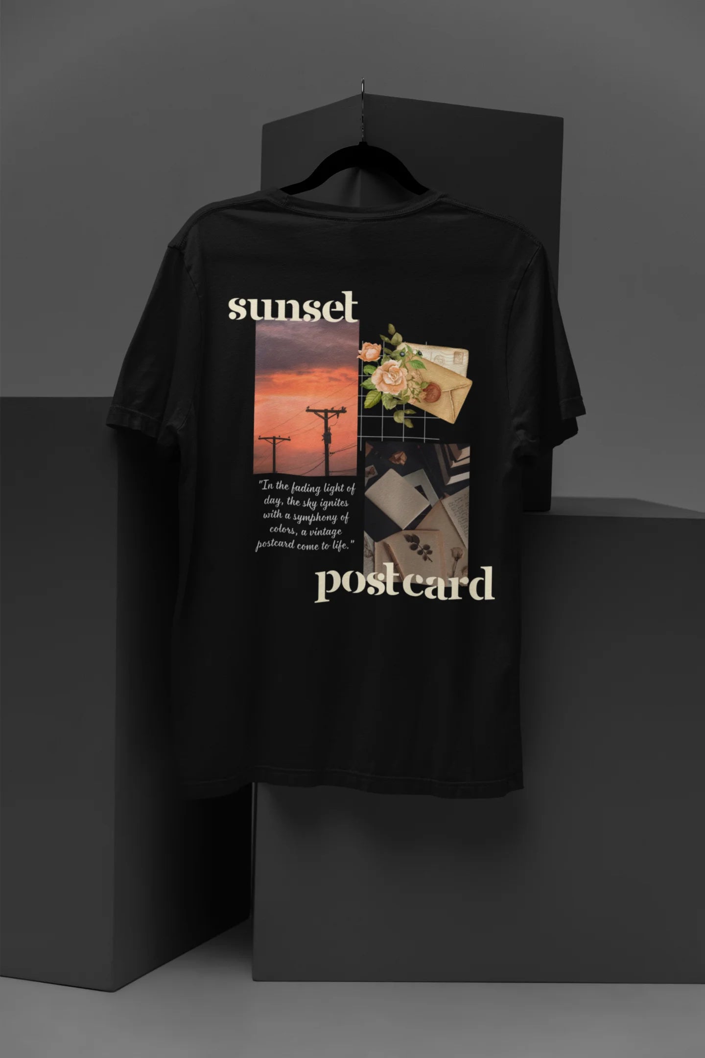 Sunset Postcard | Aesthetic | Dropped Sleeve Unisex Tee