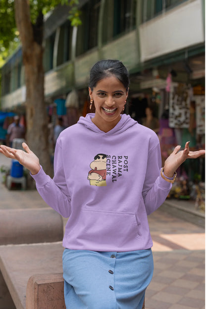 Post Rajma Chawal Scene | Shinchan | Premium Unisex Winter Hoodie