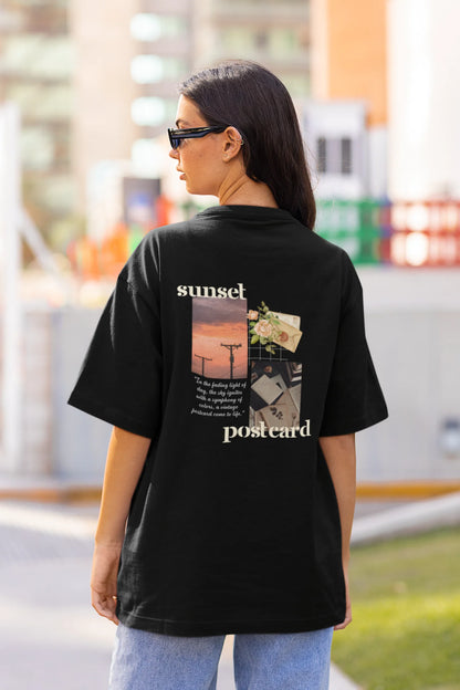 Sunset Postcard | Aesthetic | Dropped Sleeve Unisex Tee