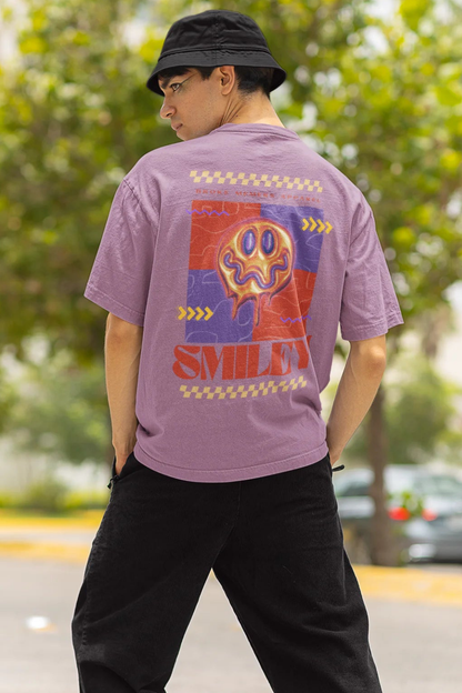 Smiley | Aesthetic | Dropped Sleeve Unisex Tee