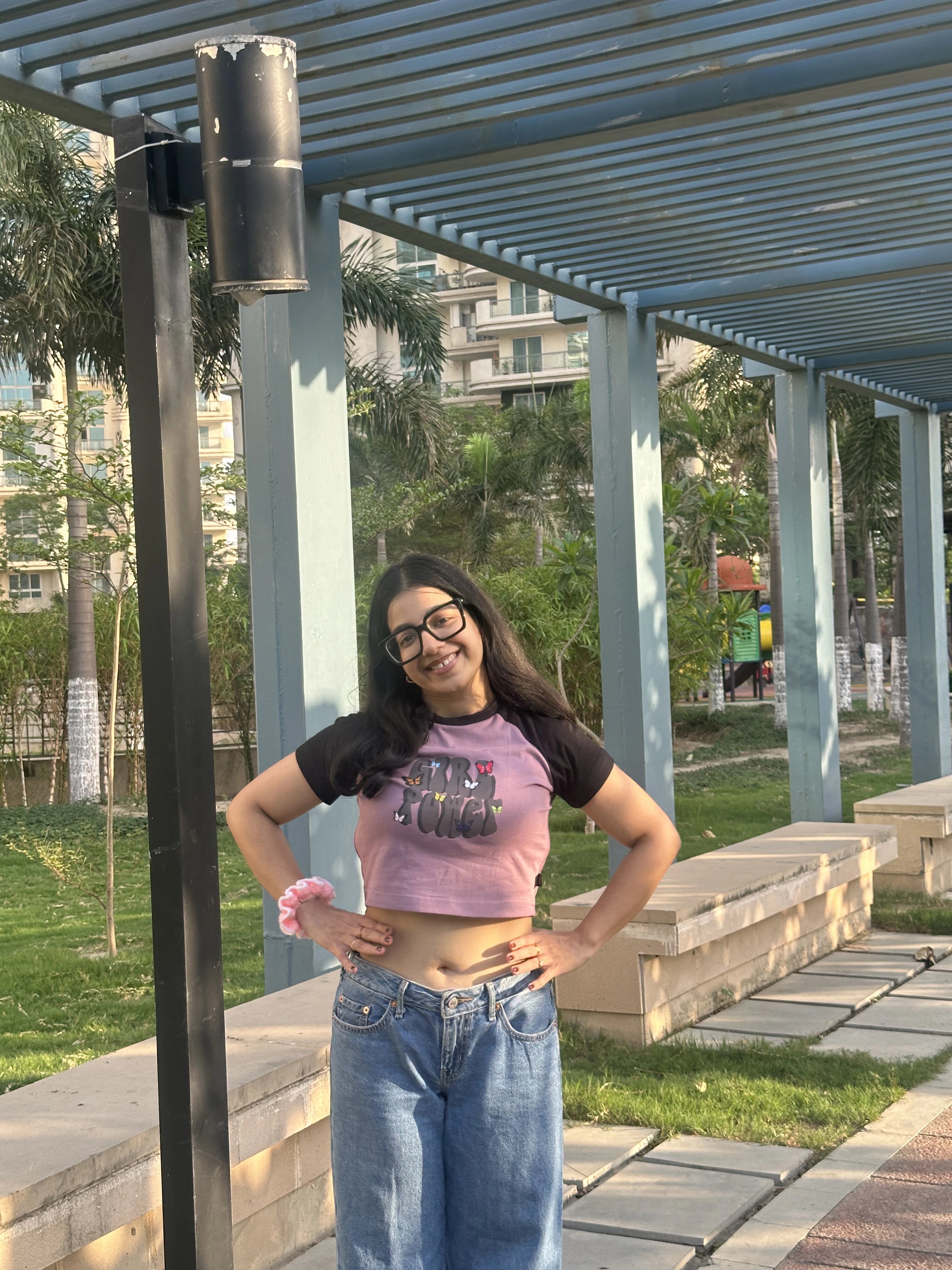 Girl Power | Shaw tees | Slim Fit Crop Top