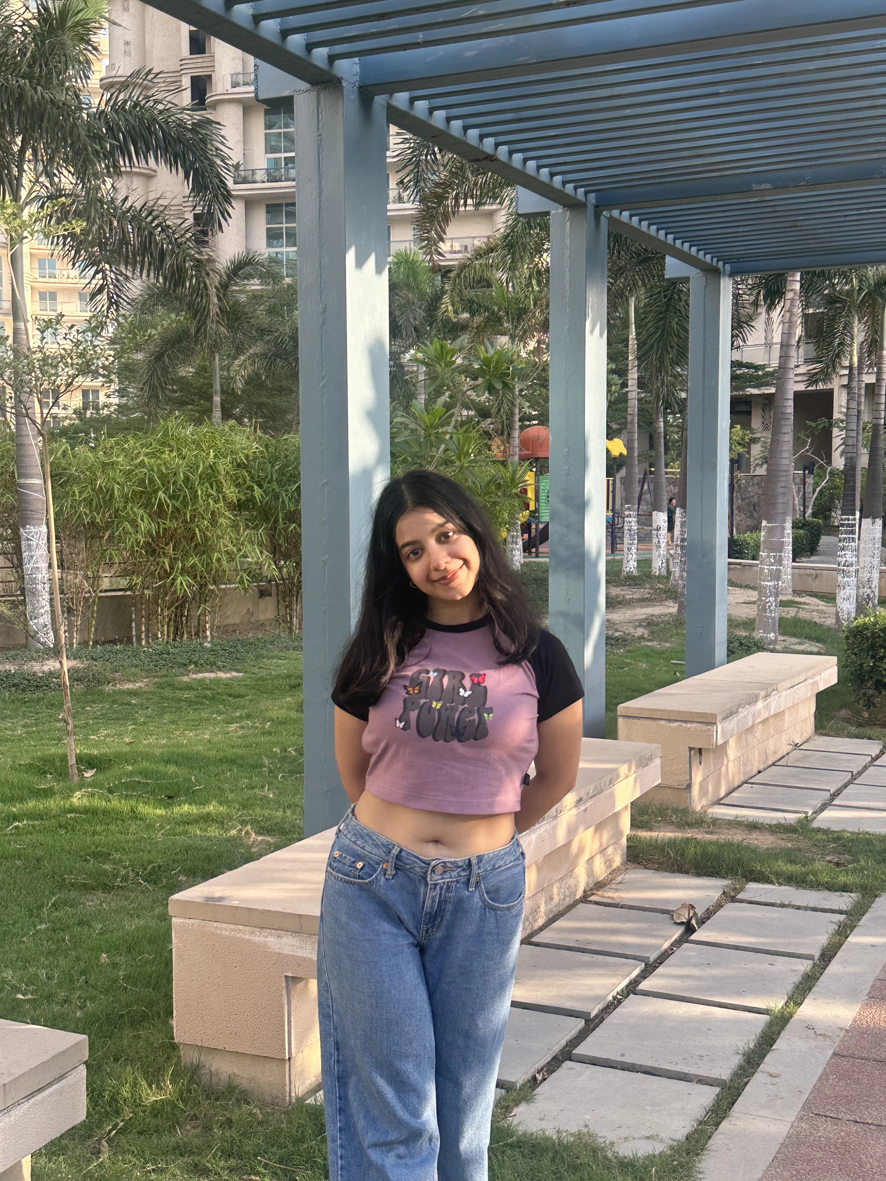 Girl Power | Shaw tees | Slim Fit Crop Top