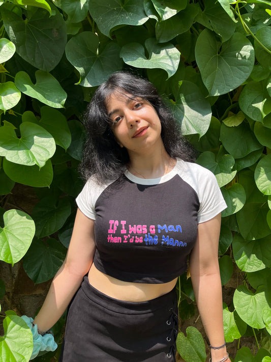 I'd be the man | Shaw tees | Slim Fit Crop Top