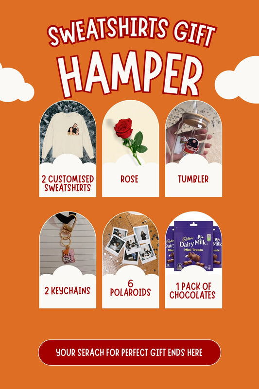 Sweatshirts Gift Hamper | Convert Photo to Illustration/Ghibli-art | Customised Gift for a happy occasion