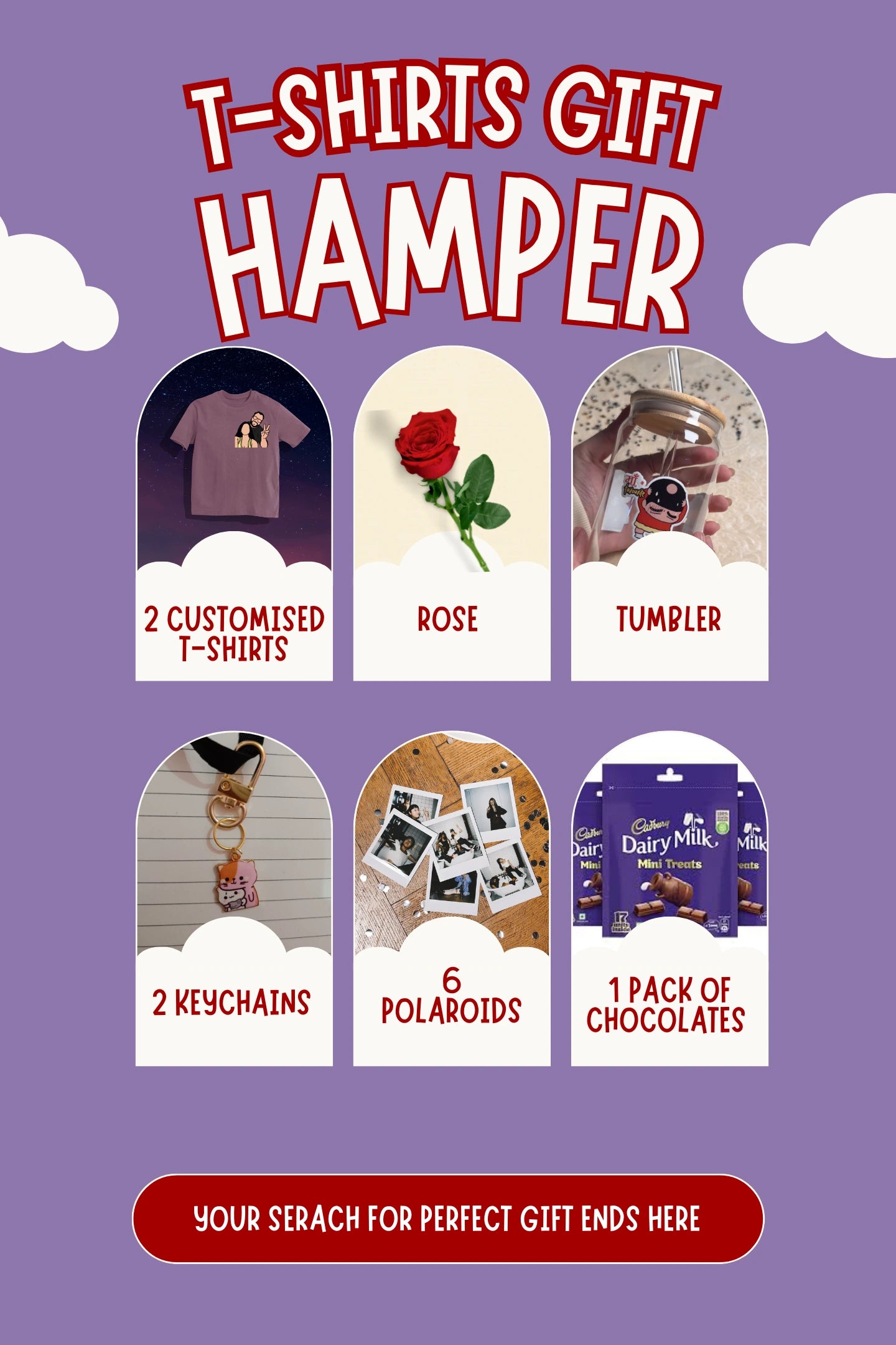 T-shirts Gift Hamper | Convert Photo to Illustration/Ghibli-art | Customised Gift for a happy occasion