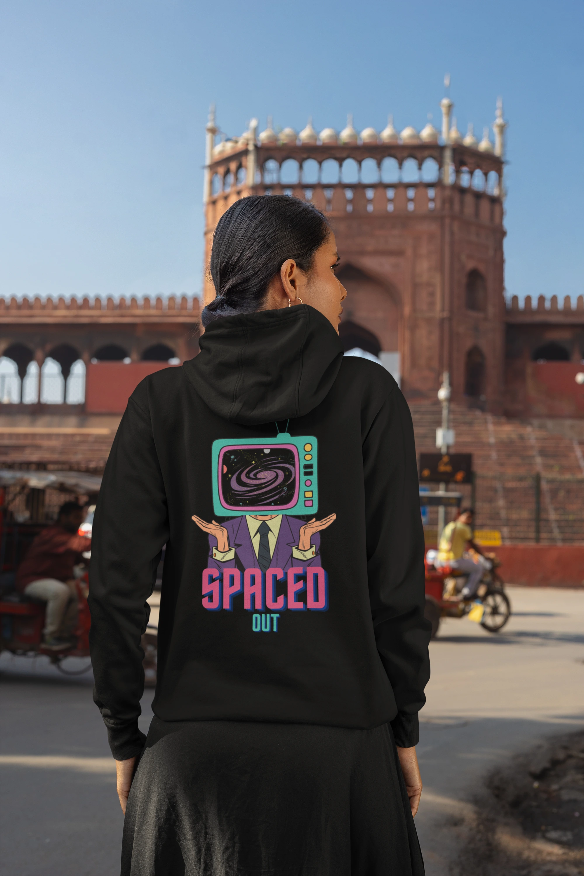 TV Spaced Out | Space Vogue |  Premium Unisex Winter Hoodie