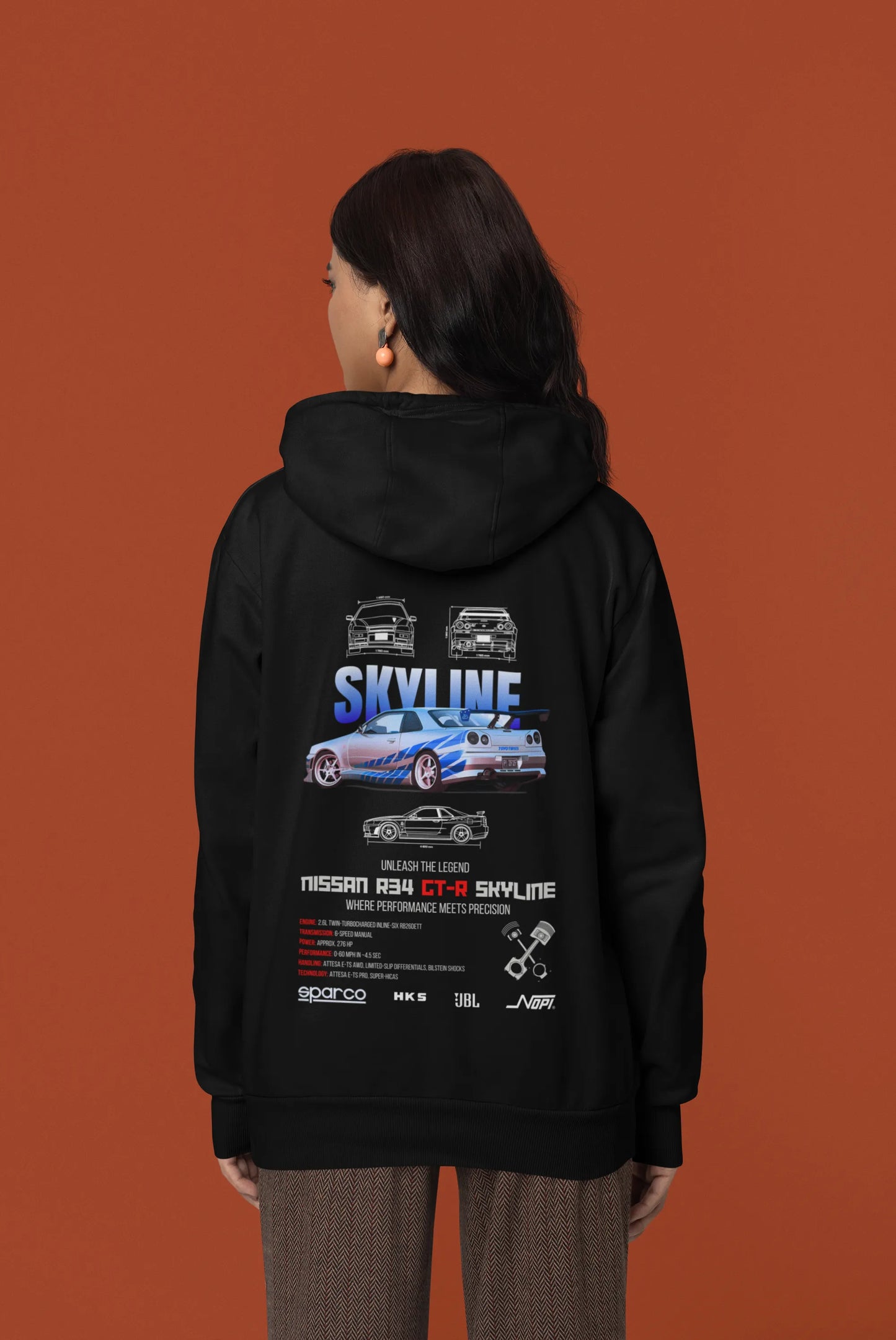 Nissan GT-R Skyline | Supercar | Premium Unisex Winter Hoodie