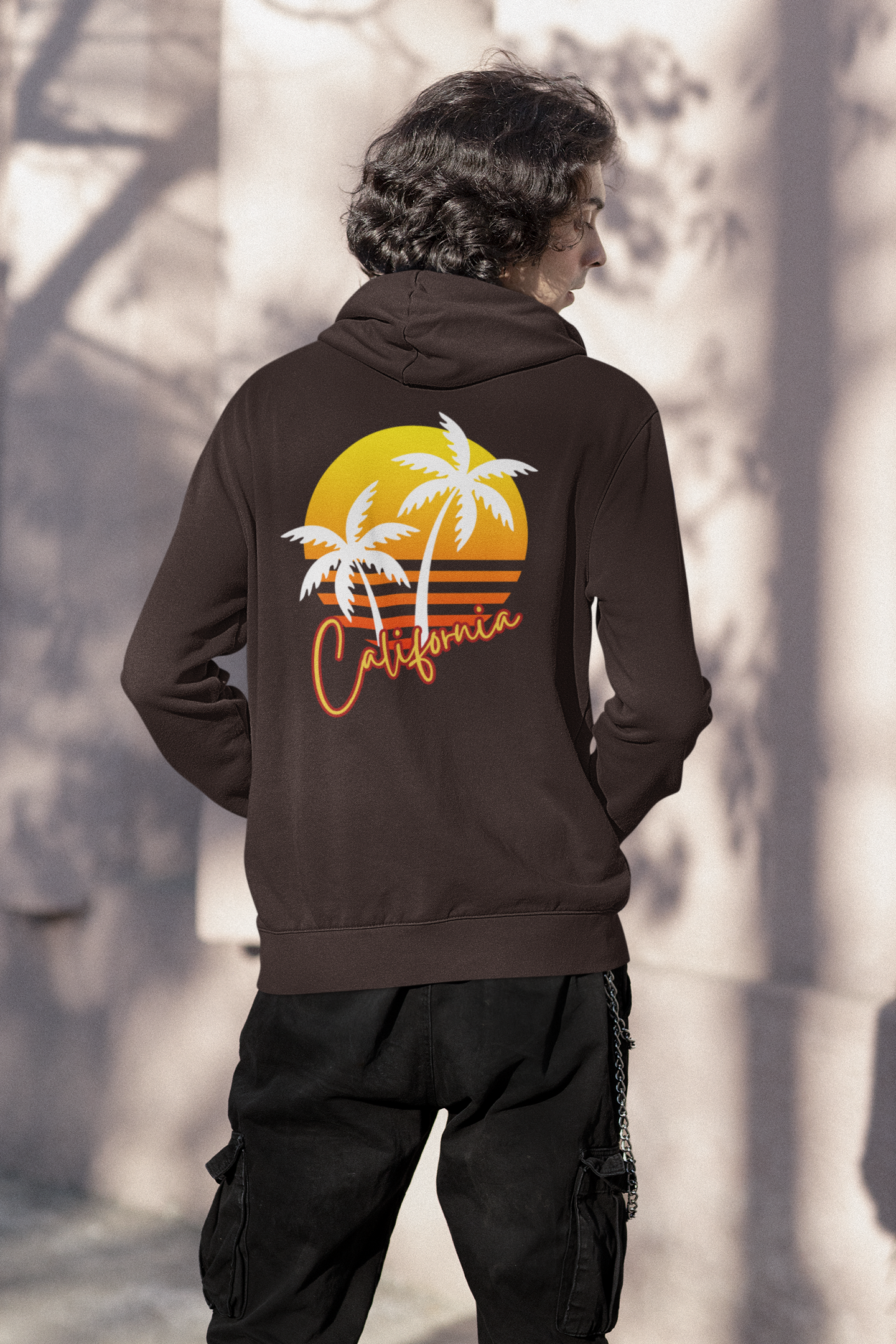 California Sunset | Retro Theme | Premium Unisex Winter Hoodie