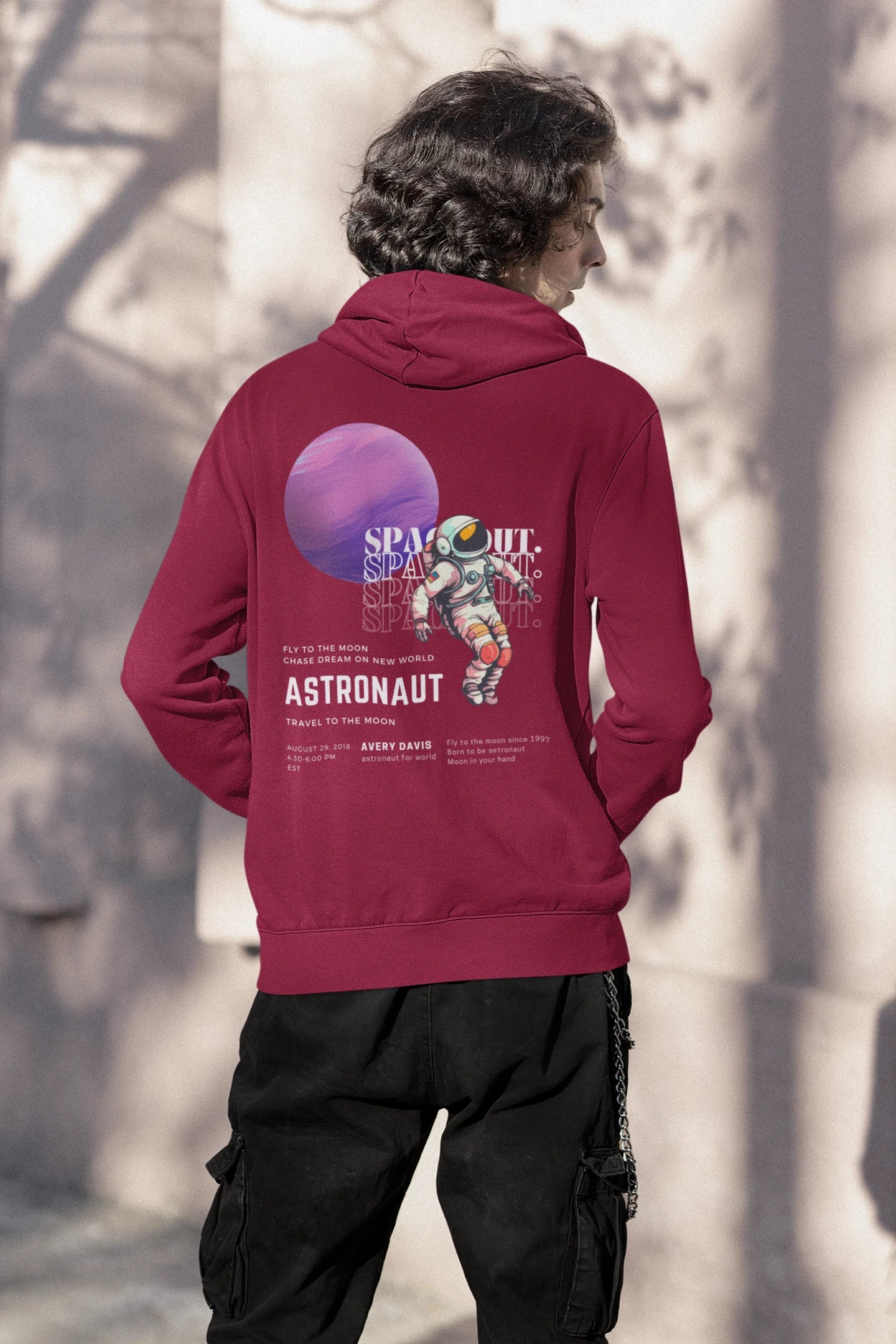 Fly me to the moon | Space Vogue |  Premium Unisex Winter Hoodie