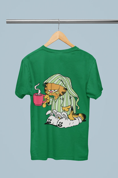Lazy Garfield | Disney | Dropped Sleeve Unisex Tee