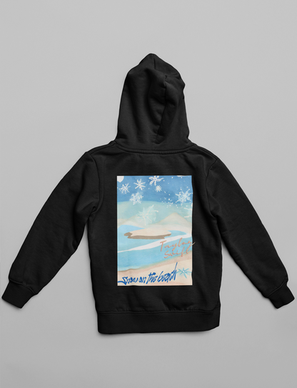 Snow on the beach | T.S. | Premium Unisex Winter Hoodie