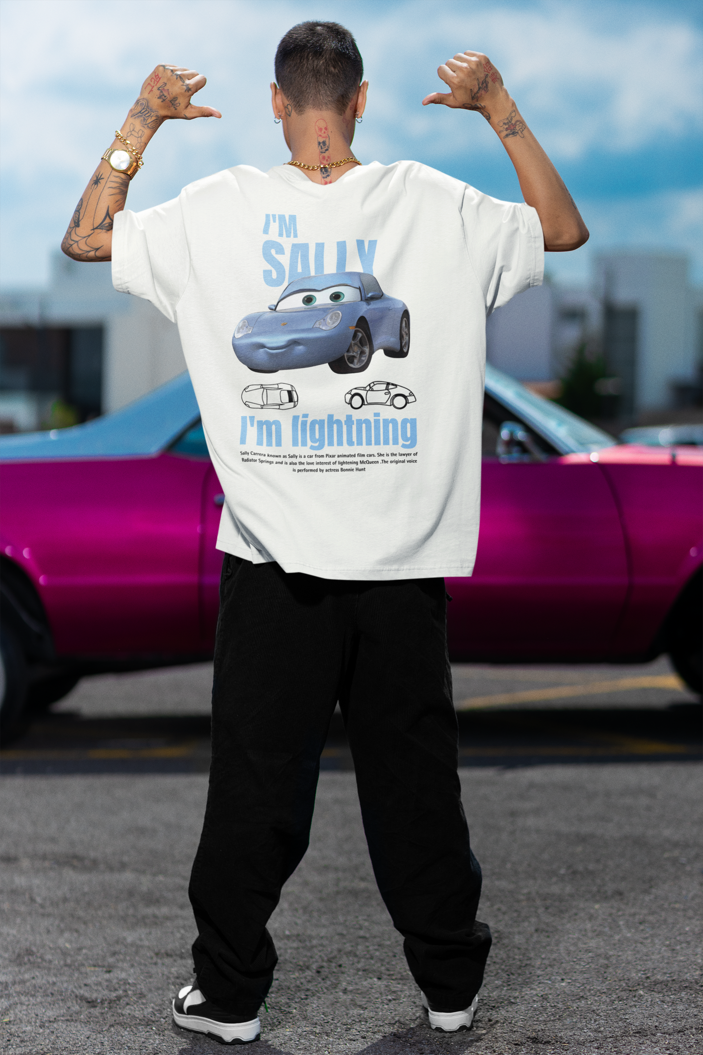 I'm Sally | Super Cars | Dropped Sleeve Unisex Tee
