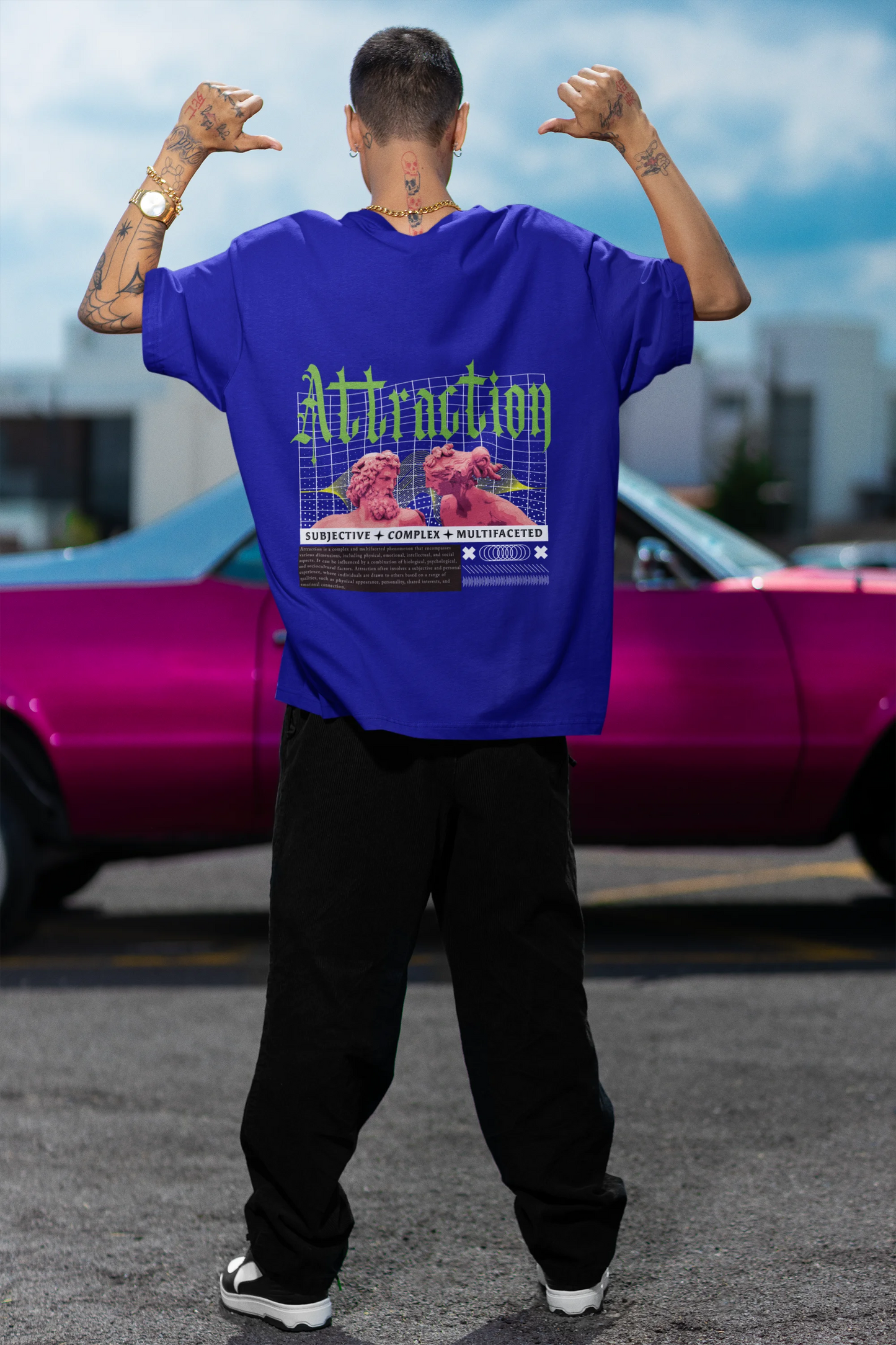 Attraction | Brutalism | Dropped Sleeve Unisex Tee